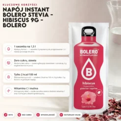 Napój instant Bolero Stevia – Hibiscus 9g – Bolero
