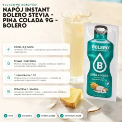 Napój instant Bolero Stevia – Pina Colada 9g – Bolero