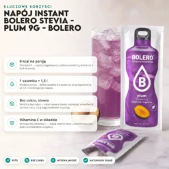 Napój instant Bolero Stevia – Plum 9g – Bolero