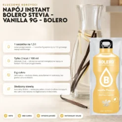 Napój instant Bolero Stevia – Vanilla 9g – Bolero