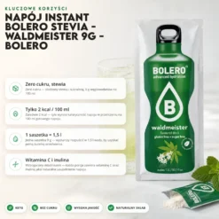 Napój instant Bolero Stevia – Waldmeister 9g – Bolero
