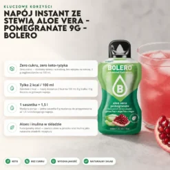 Napój instant ze Stewią Aloe Vera – Pomegranate 9g – Bolero