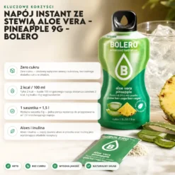 Napój instant ze Stewią Aloe Vera – Pineapple 9g – Bolero