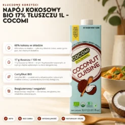 Napój Kokosowy BIO 17% Tłuszczu 1l – COCOMI