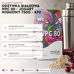 Odżywka Białkowa WPC 80 – Jogurt Wiśniowy 750g – KFD