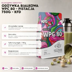 Odżywka Białkowa WPC 80 – Pistacja 750g – KFD