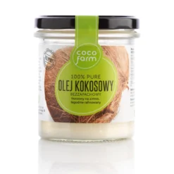 Olej Kokosowy 100% Bezzapachowy Tłoczony na Zimno 240g – Coco Farm