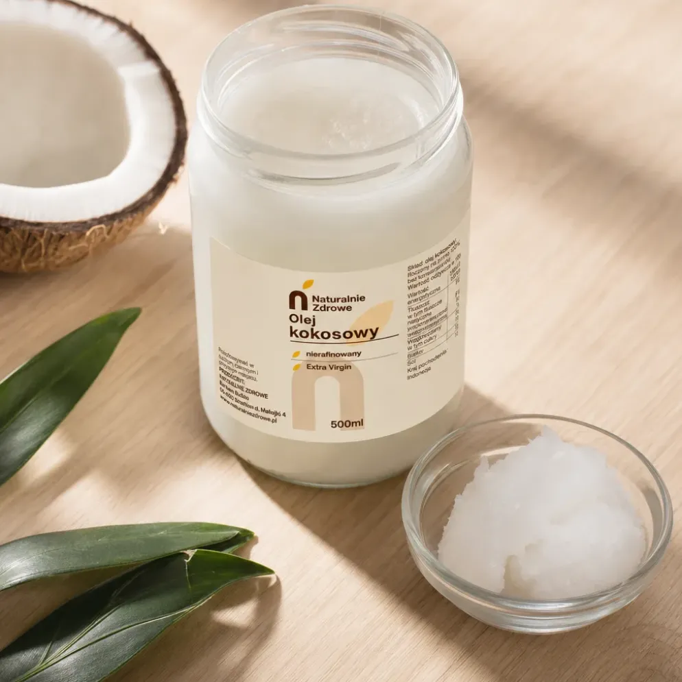Olej Kokosowy Nierafinowany Extra Virgin 500ml – Naturalnie Zdrowe