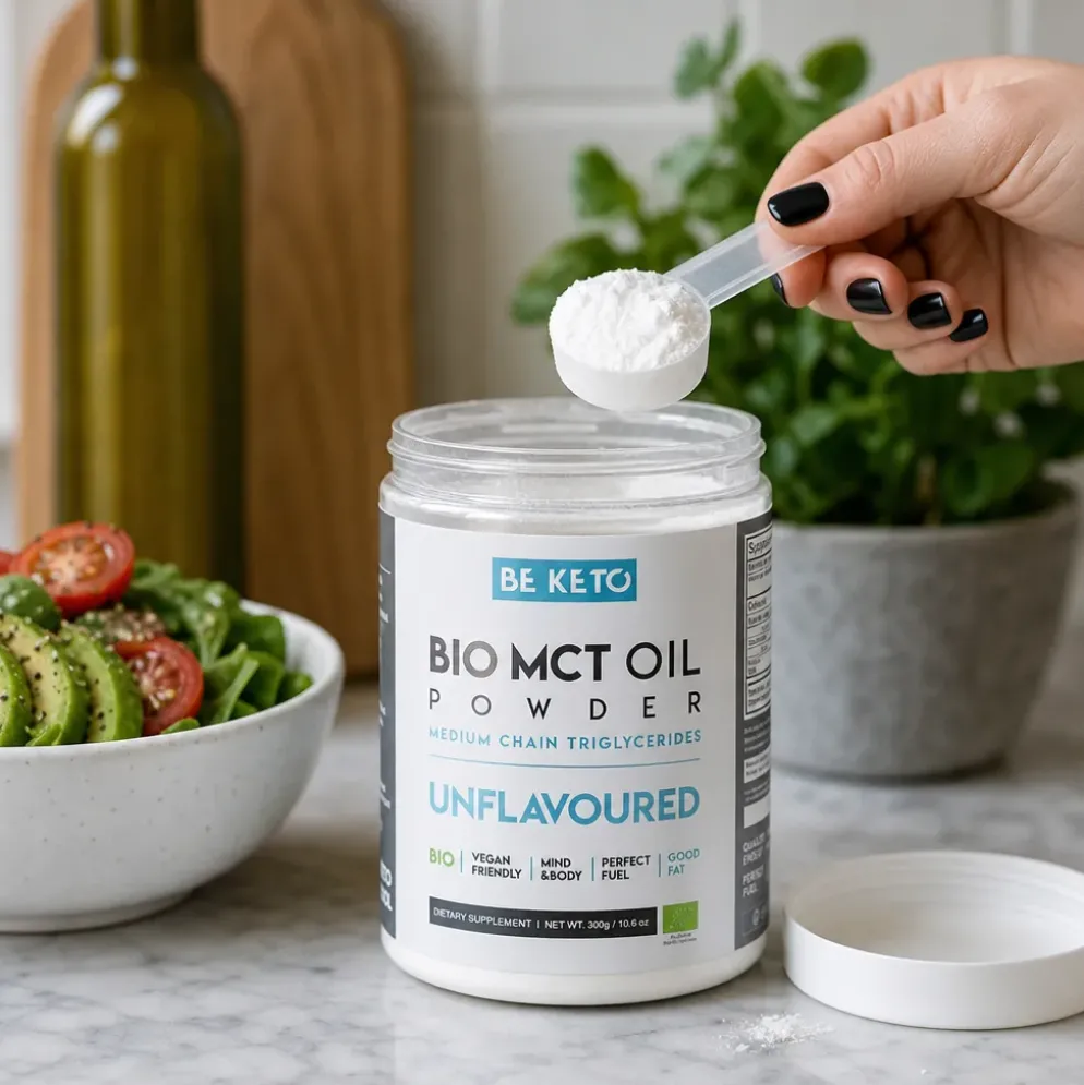 Olej MCT BIO w Proszku – Bezsmakowy 300g – BeKeto