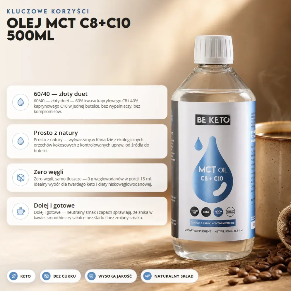Olej MCT C8+C10 500ml – BeKeto