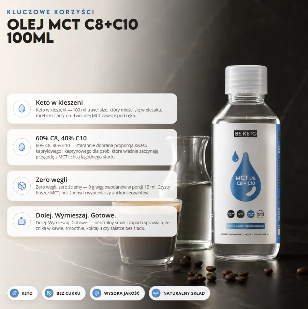 Olej MCT C8+C10 100ml – BeKeto