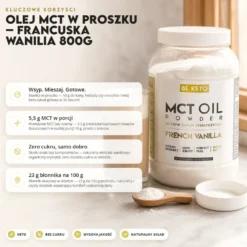 Olej MCT w Proszku – Francuska Wanilia 800g – Beketo