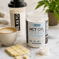 Olej MCT w Proszku – Kokos + Biała Czekolada 300g – BeKeto