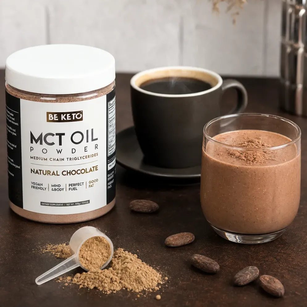 Olej MCT w Proszku – Naturalna Czekolada 300g – BeKeto