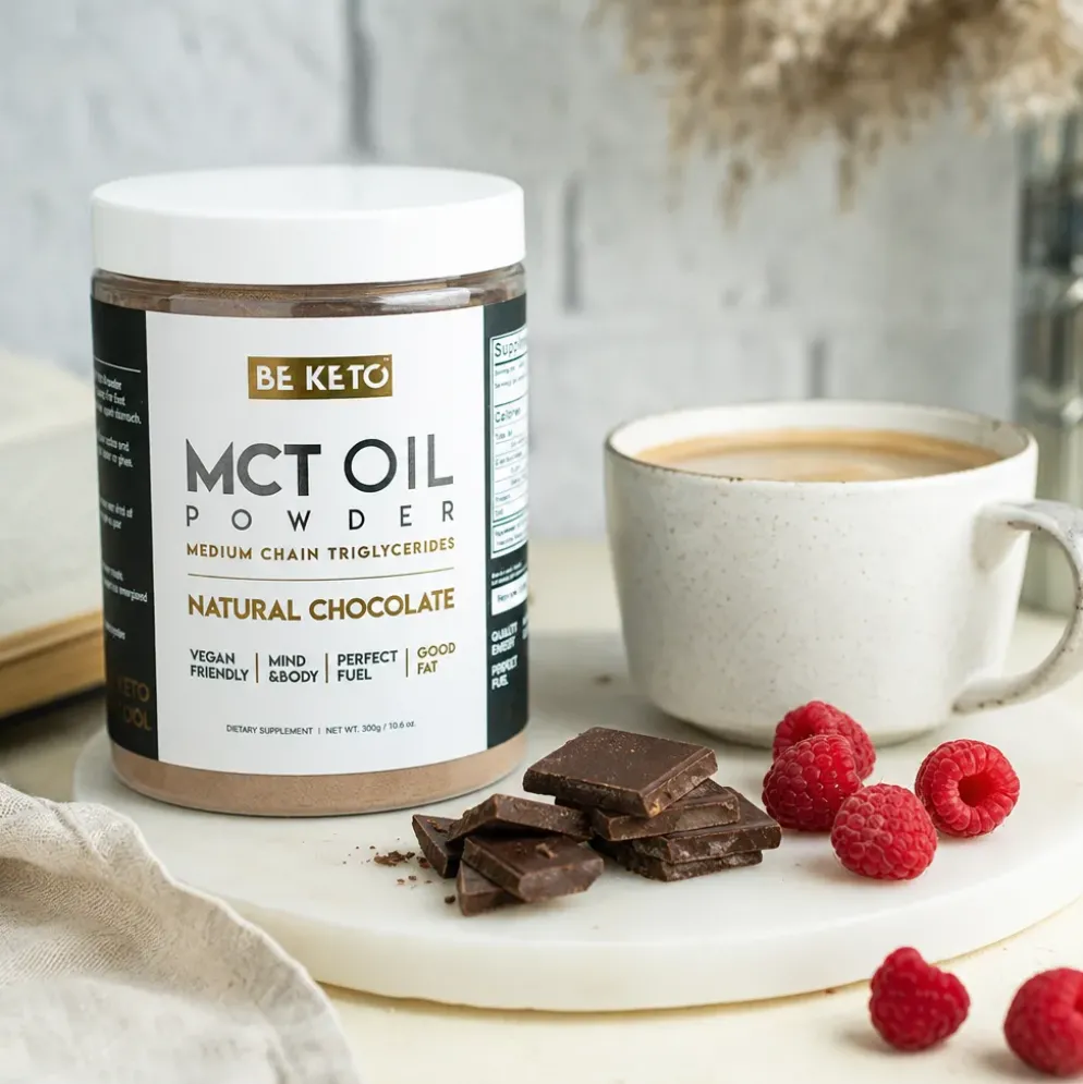 Olej MCT w Proszku – Naturalna Czekolada 300g – BeKeto