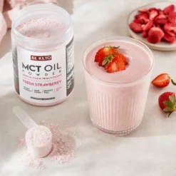 Olej MCT w Proszku – Świeża Truskawka 300g – BeKeto