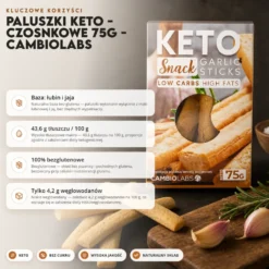 Paluszki Keto – Czosnkowe 75g – CambioLabs