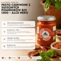 Pesto Czerwone z Suszonych Pomidorów BIO 130g – Alce Nero