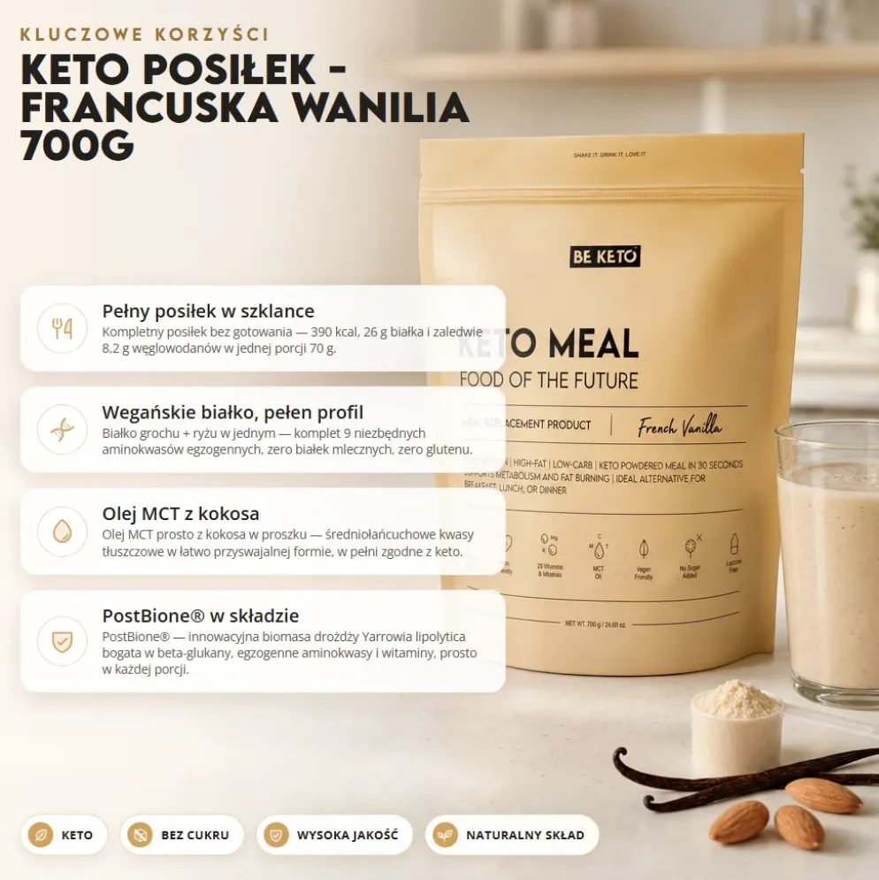 Posiłek Keto – Francuska Wanilia 700g – BeKeto