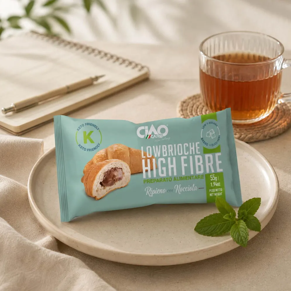 Rogalik Niskowęglowodanowy Lowbrioche z Kremem Kakaowym 55g – CiaoCarb
