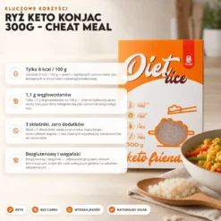 Ryż Keto Konjac 300g – Cheat Meal