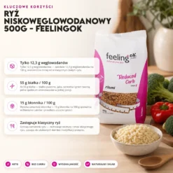 Ryż niskowęglowodanowy 500g – FeelingOK