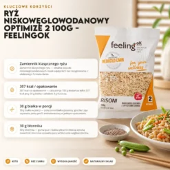 Ryż Niskowęglowodanowy Optimize 2 100g – FeelingOK