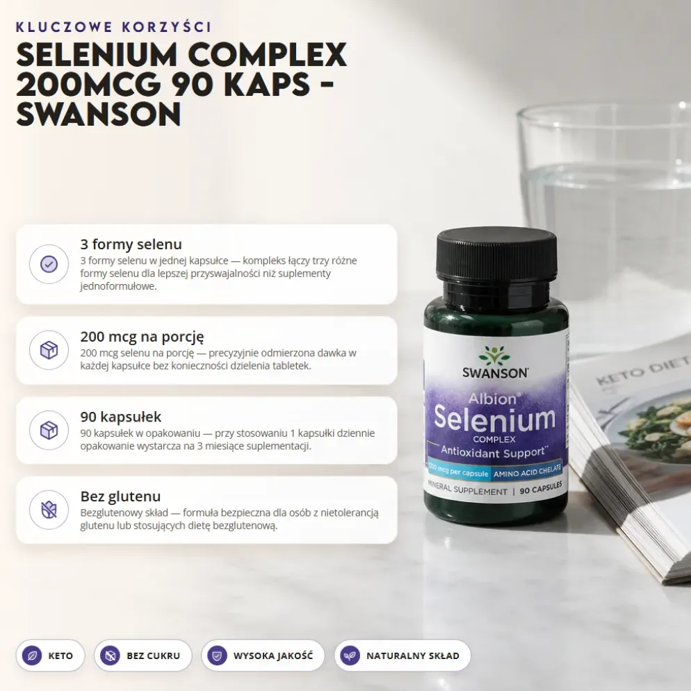 Selenium Complex 200mcg 90 kaps – Swanson