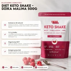 Shake Keto Diet – Dzika Malina 500g – BeKeto