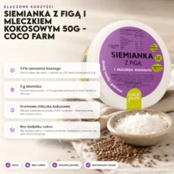 Siemianka z Figą i Mleczkiem Kokosowym 50g – Coco Farm