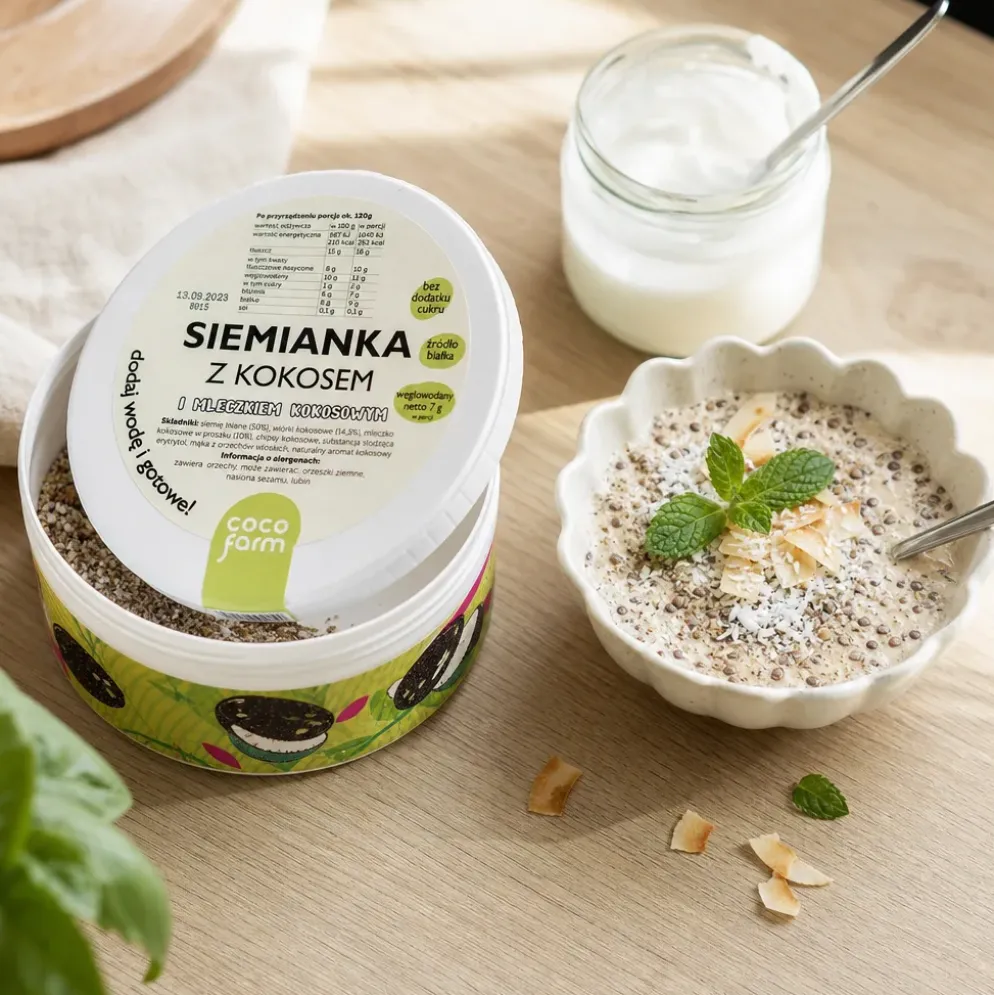 Siemianka z Kokosem i Mleczkiem Kokosowym 50g – Coco Farm