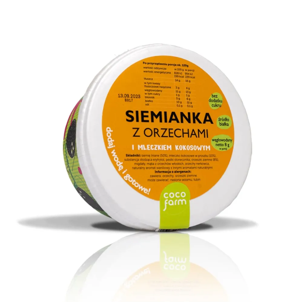 Siemianka z Orzechami i Mleczkiem Kokosowym 50g – Coco Farm