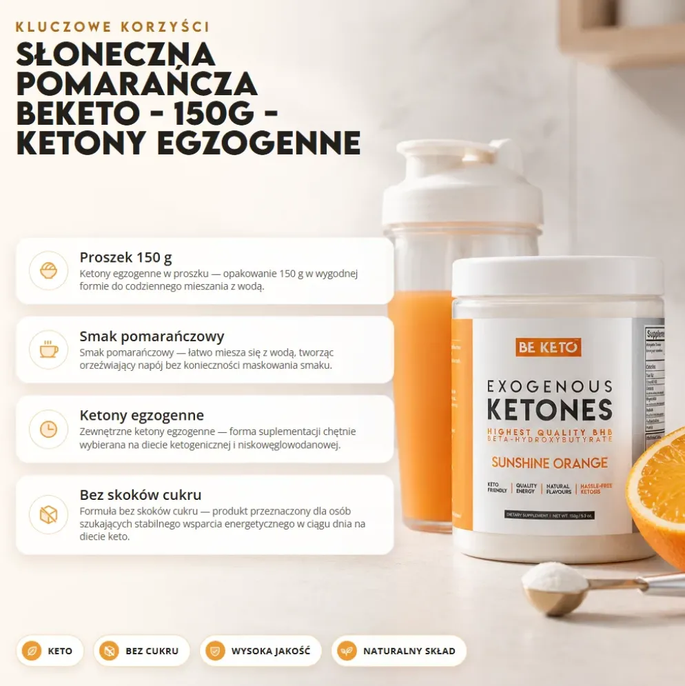 Słoneczna Pomarańcza BeKeto – 150g – Ketony Egzogenne