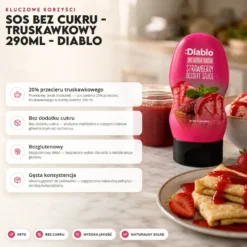 Sos Bez Cukru – Truskawkowy 290ml – Diablo