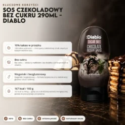 Sos Czekoladowy Bez Cukru 290ml – Diablo
