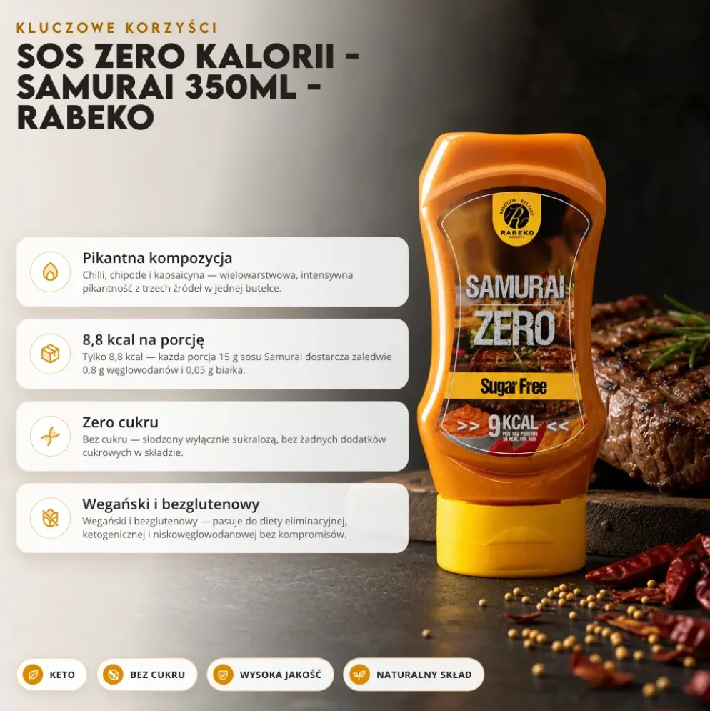 Sos Zero Kalorii – CHILI MAYO Samurai 350ml – Rabeko