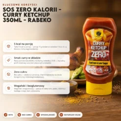 Sos Zero Kalorii – Curry Ketchup 350ml – Rabeko