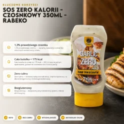 Sos Zero Kalorii – Czosnkowy 350ml – Rabeko