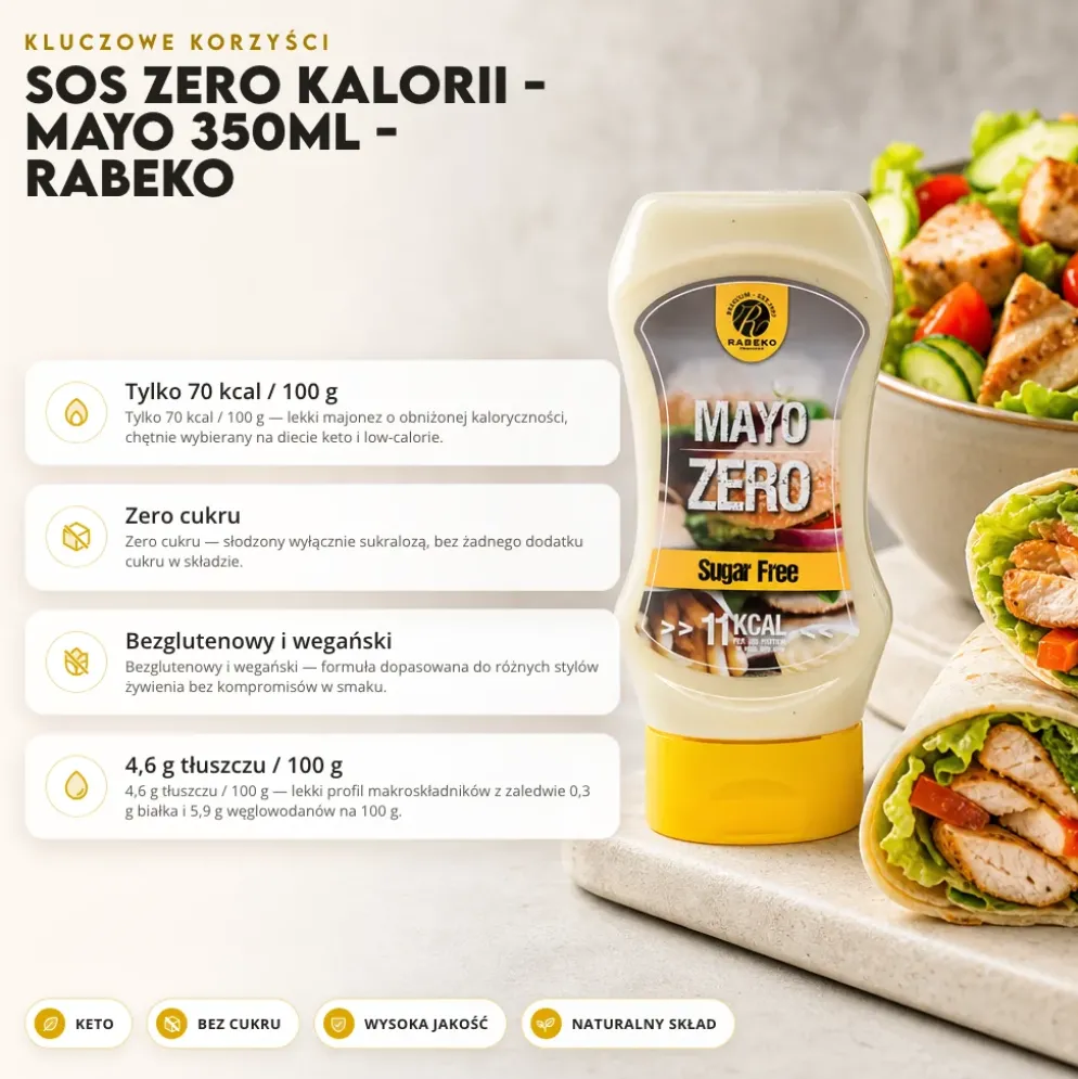 Sos Zero Kalorii – Mayo 350ml – Rabeko