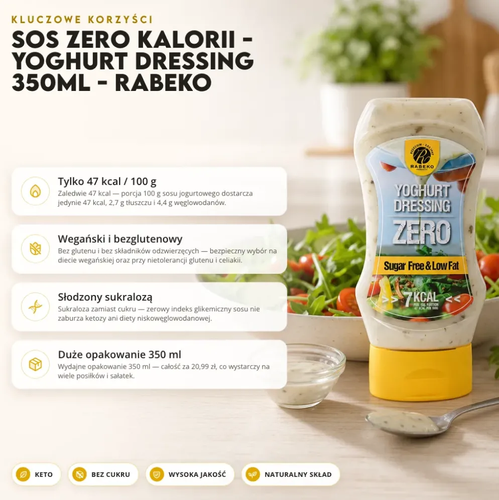 Sos Zero Kalorii – Yoghurt Dressing 350ml – Rabeko