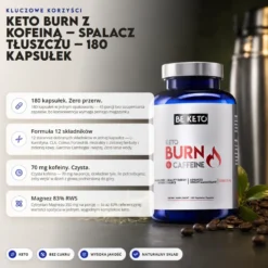 Spalacz Tłuszczu Keto Burn z Kofeiną 180 kaps. – BeKeto