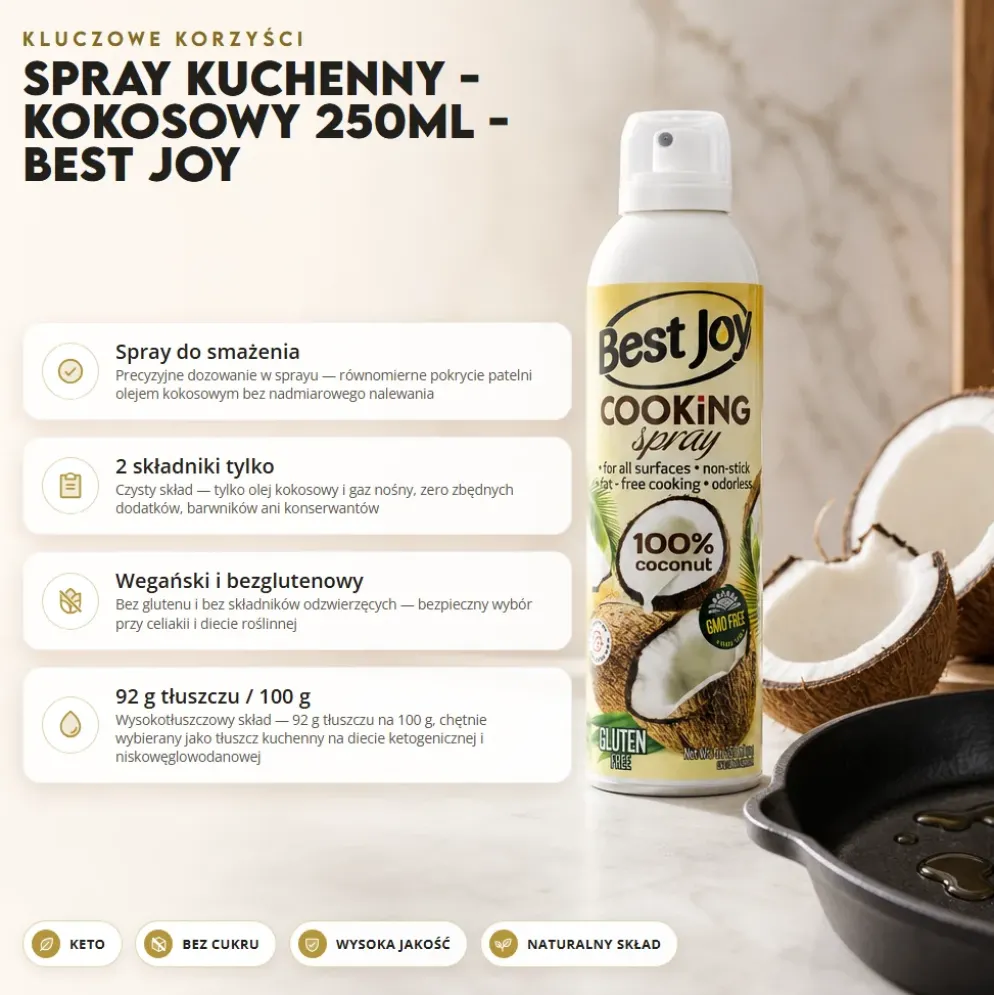 Spray Kuchenny – Kokosowy 250ml – Best Joy