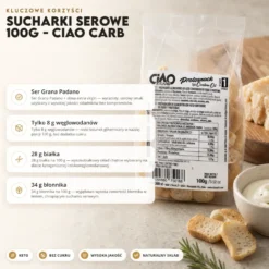 Sucharki Serowe 100g – Ciao Carb