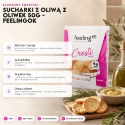 Sucharki z oliwą z oliwek 50g – FeelingOK