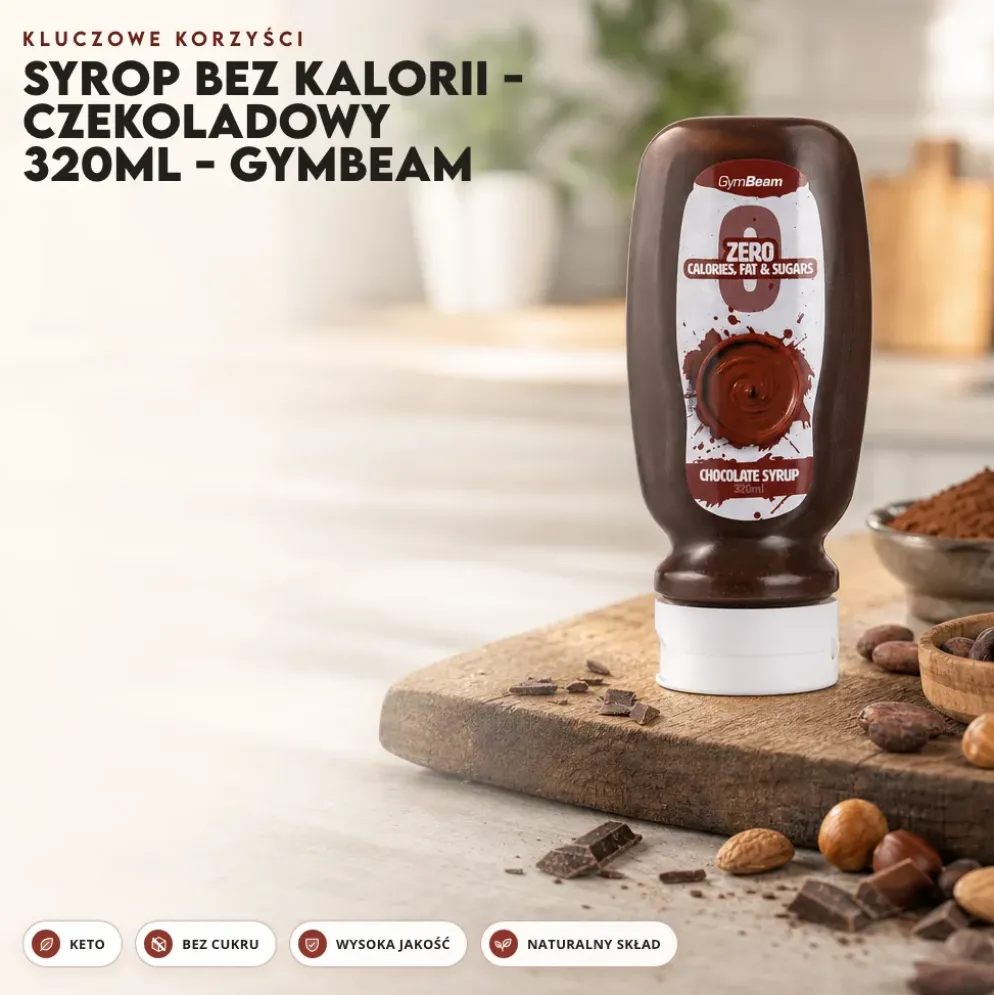 Syrop Bez Kalorii – Czekoladowy 320ml – GymBeam