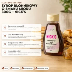 Syrop Błonnikowy o Smaku Miodu 300g – Nick’s