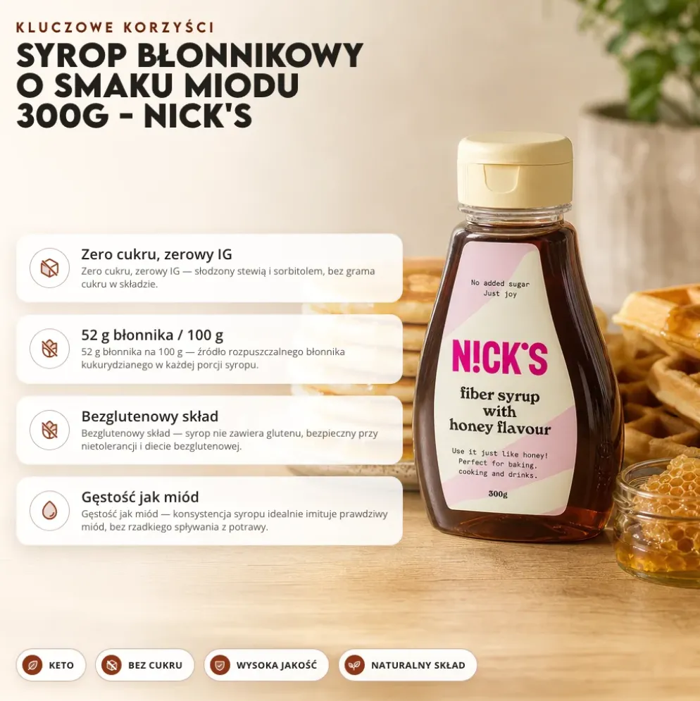 Syrop Błonnikowy o Smaku Miodu 300g – Nick’s