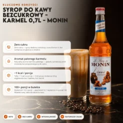 Syrop do Kawy Bezcukrowy – Karmel 0,7l – Monin