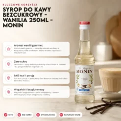 Syrop do Kawy Bezcukrowy – Wanilia 250ml – Monin