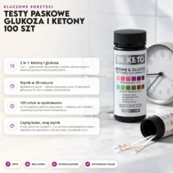 Testy Paskowe do Moczu Glukoza i Ketony 100 szt. – BeKeto